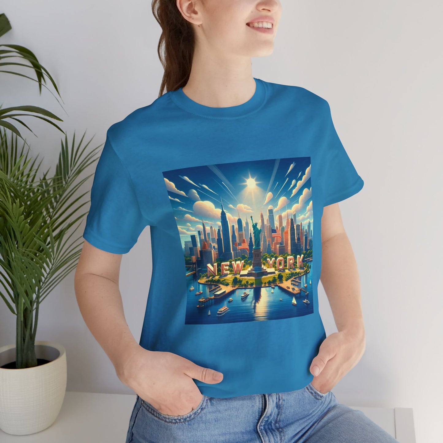 New York Disney Pixar Style Jersey Short Sleeve Tee