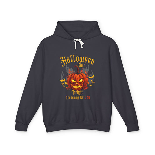 Scary Pumpkin Lightweight Hooded Sweatshirt