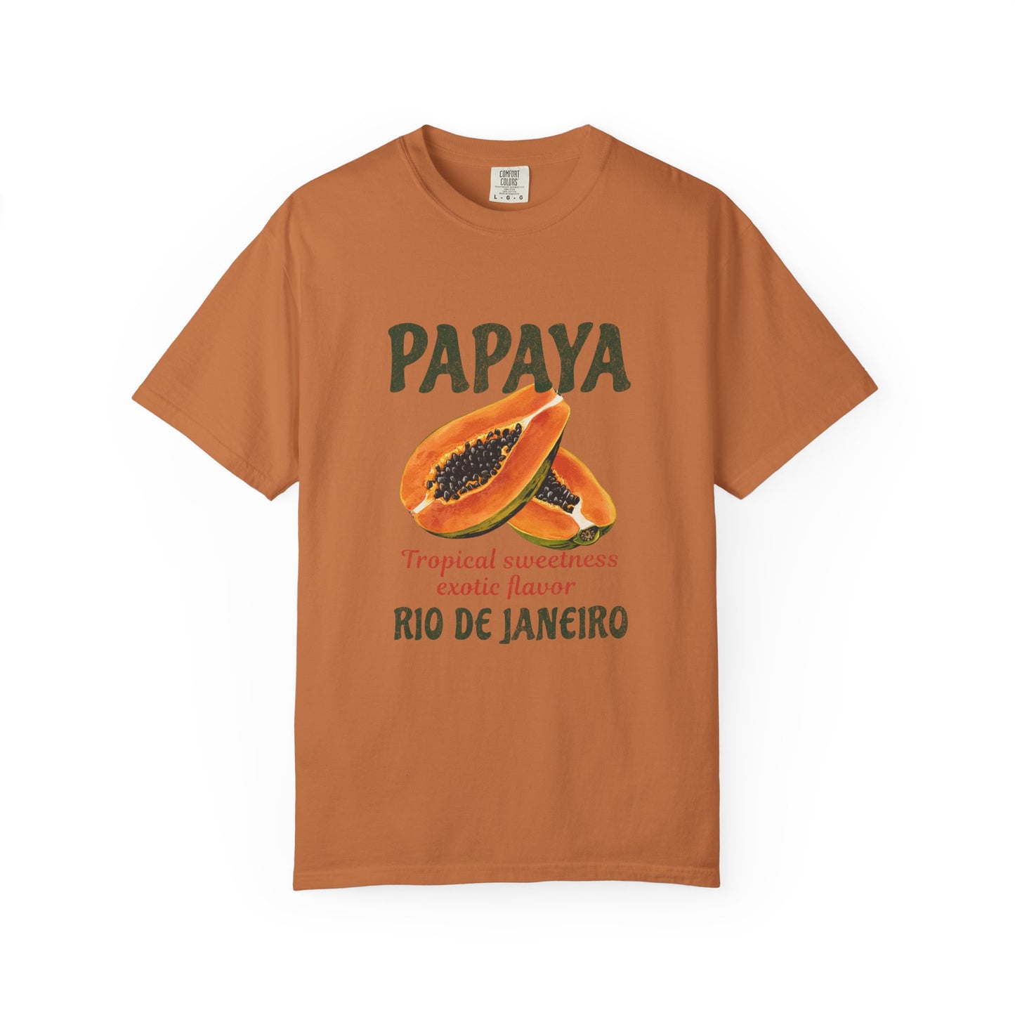 Fruit Papaya Rio De Janeiro Retro Graphic T-Shirt