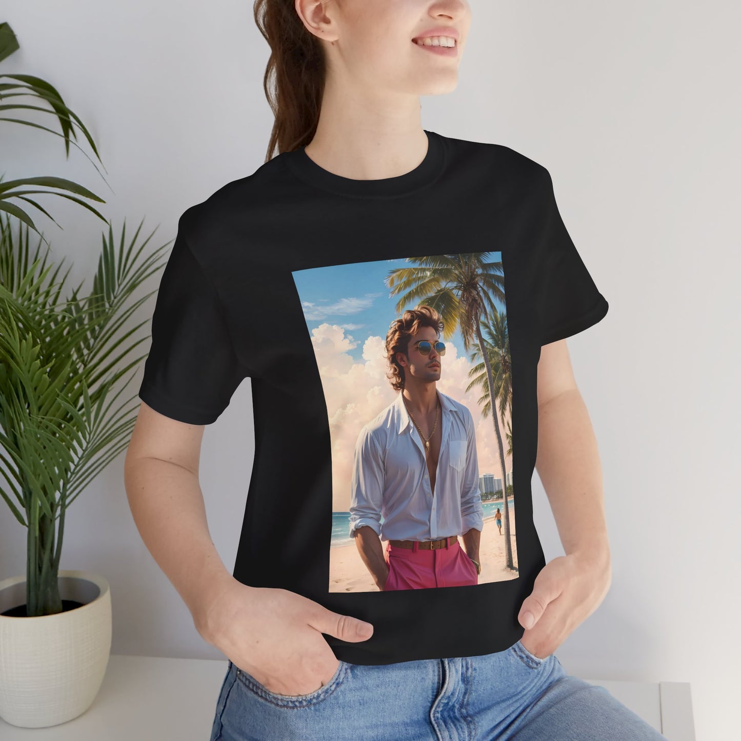 Man On The Beach Jersey Short Sleeve Tee