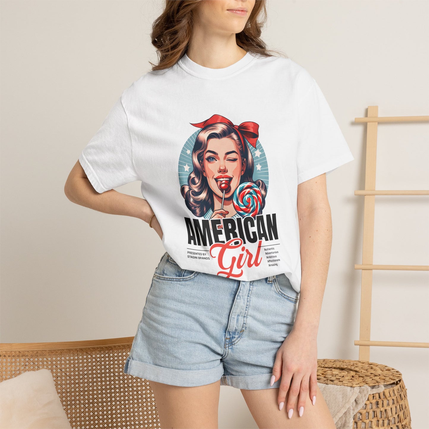 American Girl 1950s Retro Graphic T-Shirt