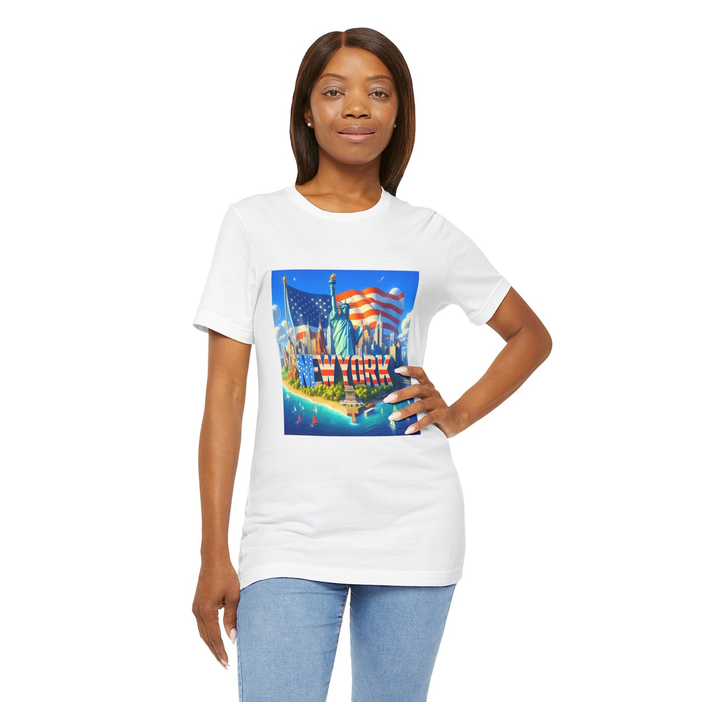 New York Disney Pixar Style Jersey Short Sleeve Tee