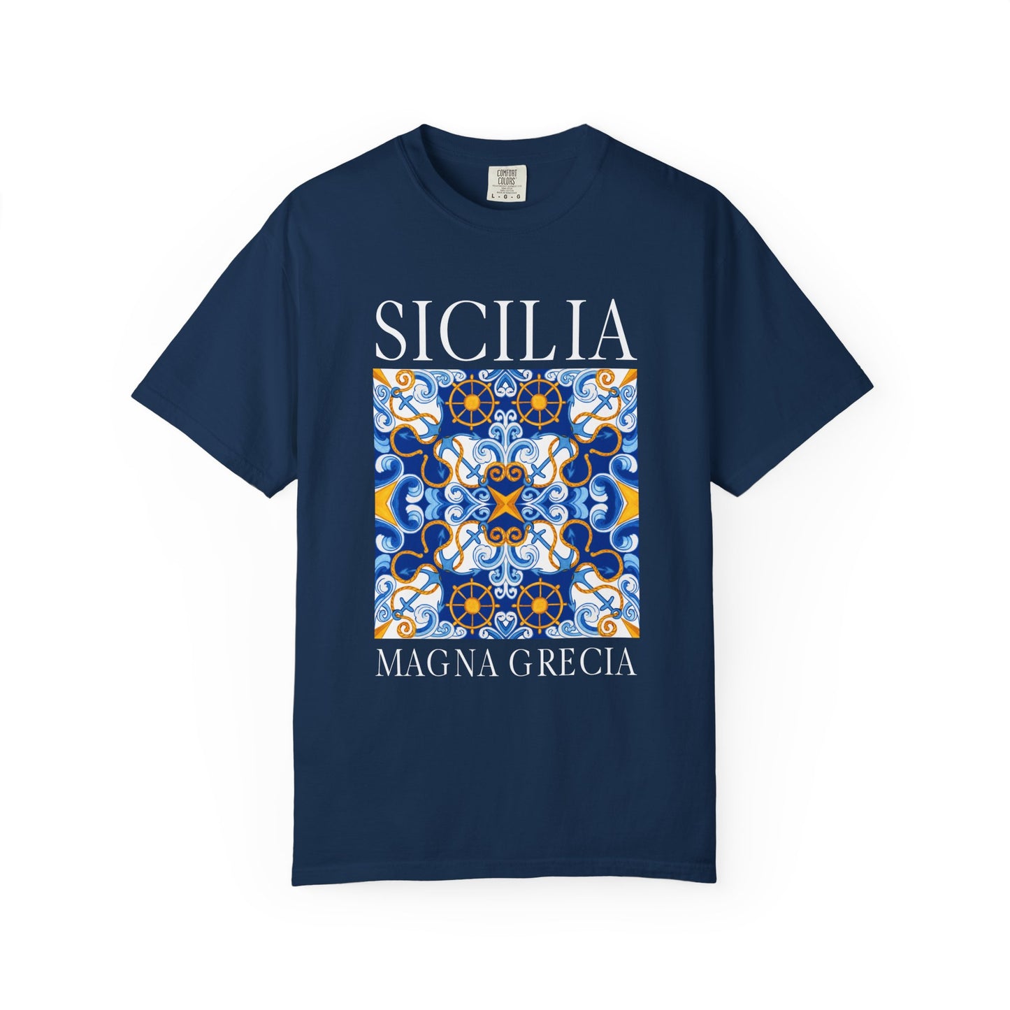 Sicily Vintage Mosaic Graphic T-Shirt - Italy Travel Tee