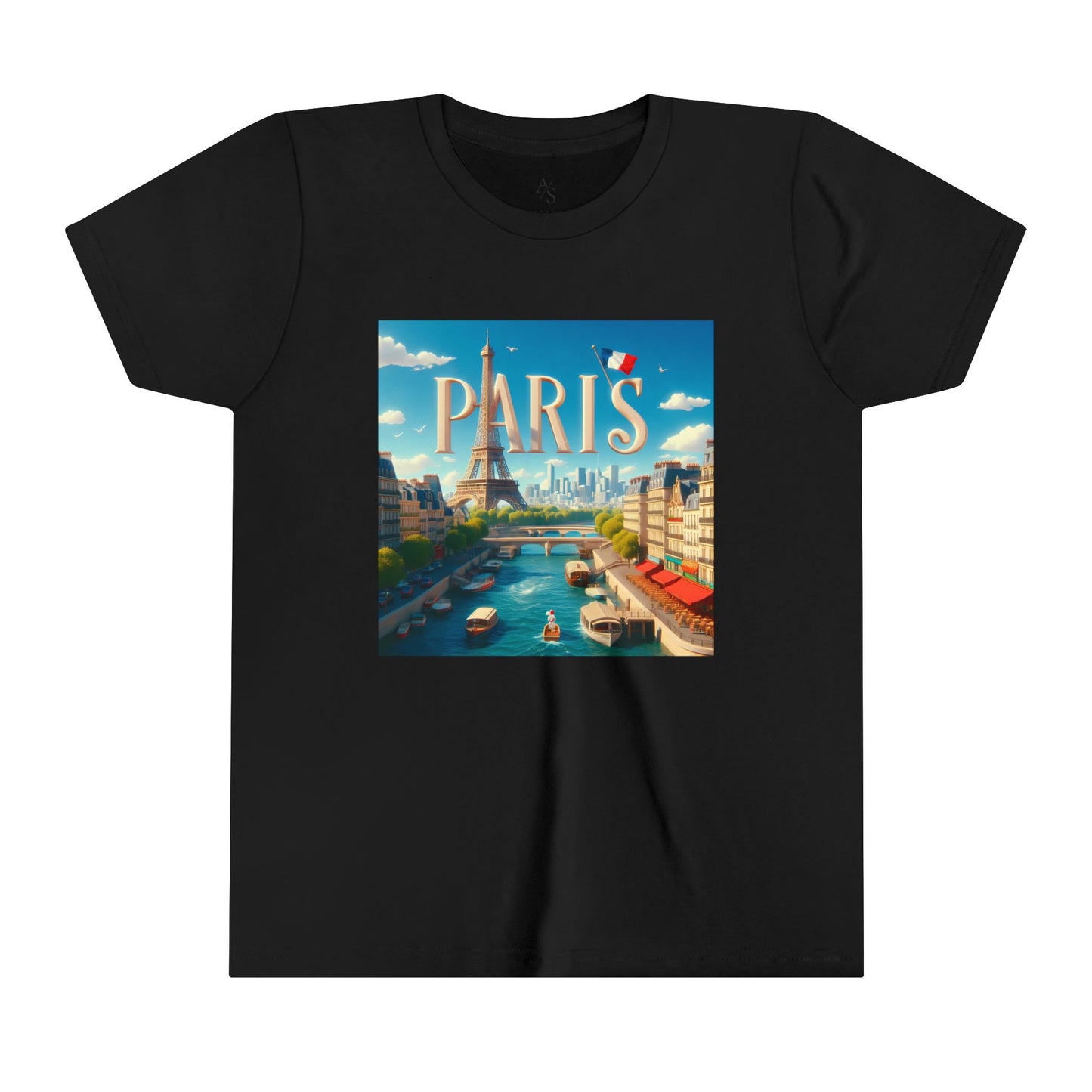 Paris Disney Pixar Style Youth Short Sleeve Tee