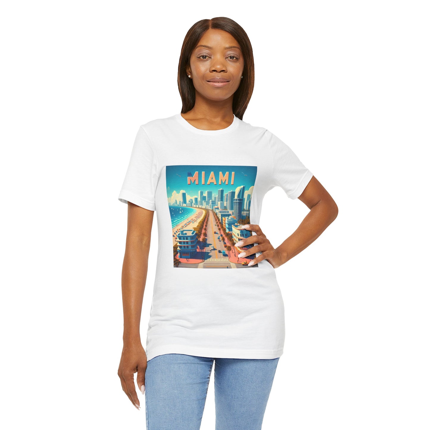 Miami Disney Pixar Style Jersey Short Sleeve Tee