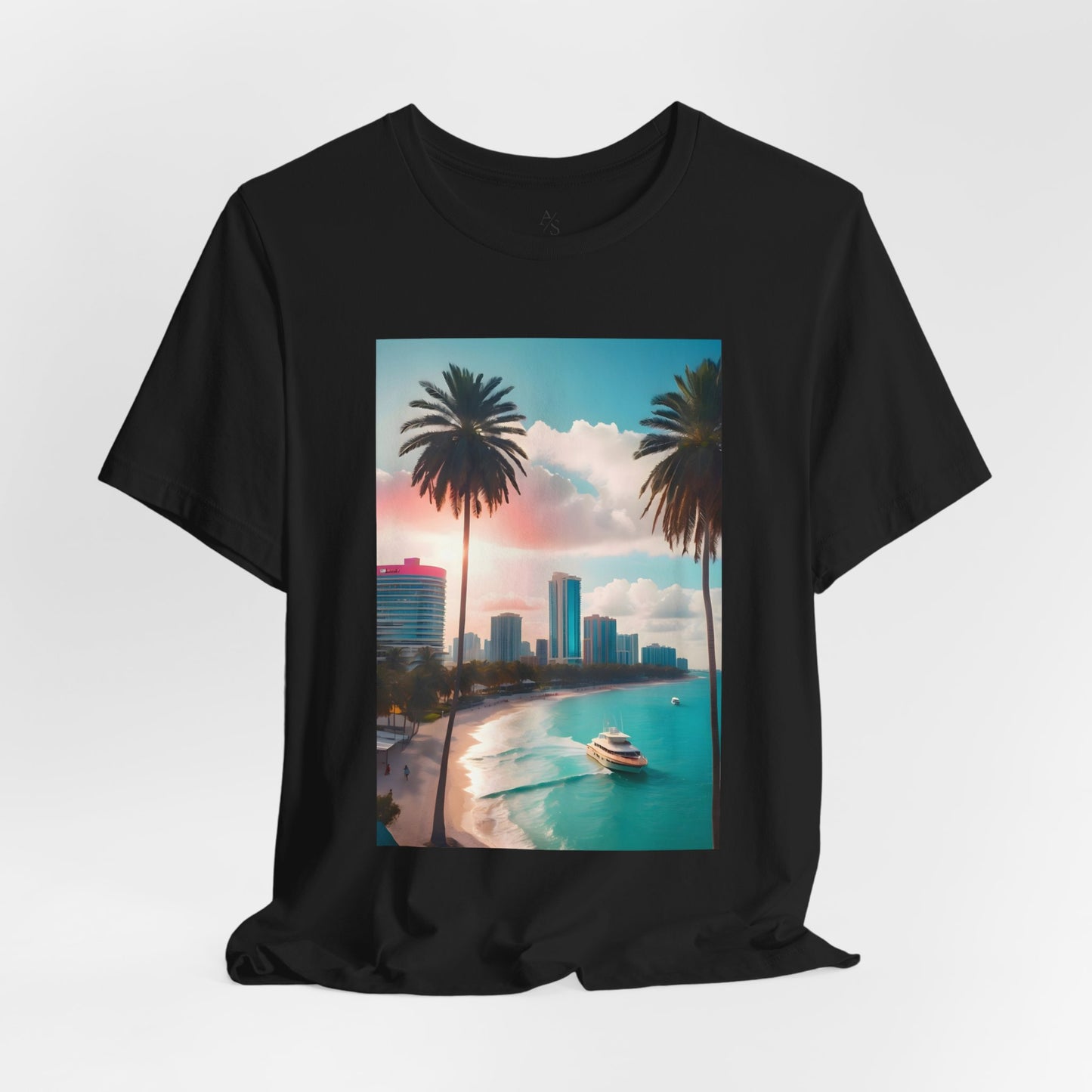 Miami Sunset Jersey Short Sleeve Tee