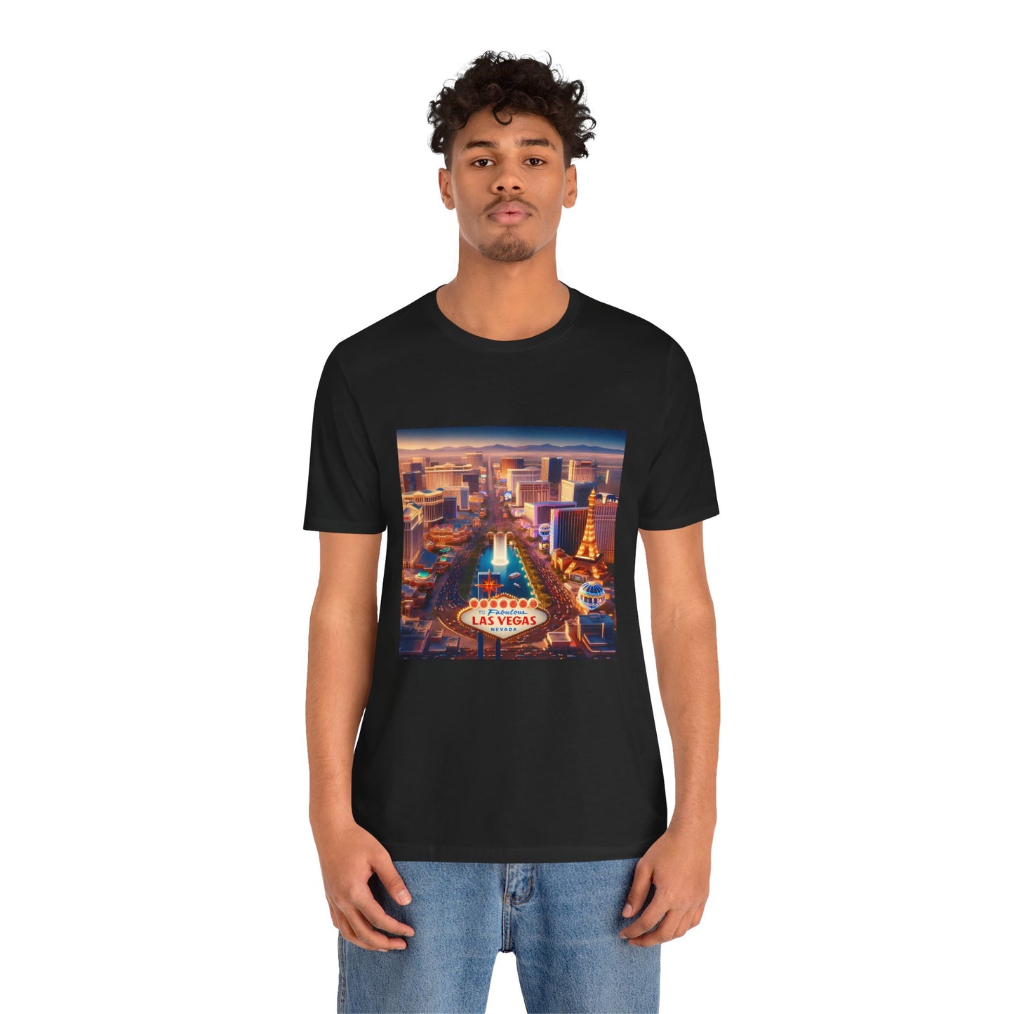 Las Vegas Sunset Disney Pixar Style Jersey Short Sleeve Tee