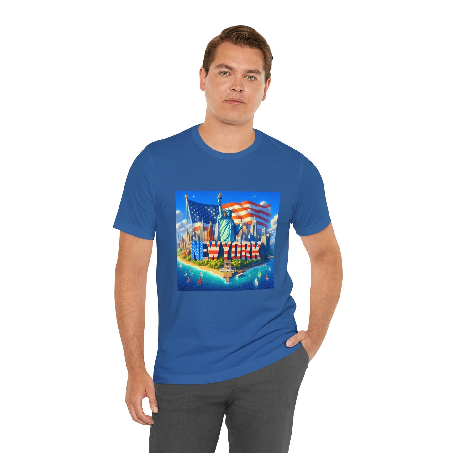 NY Disney Pixar Style Jersey Short Sleeve Tee