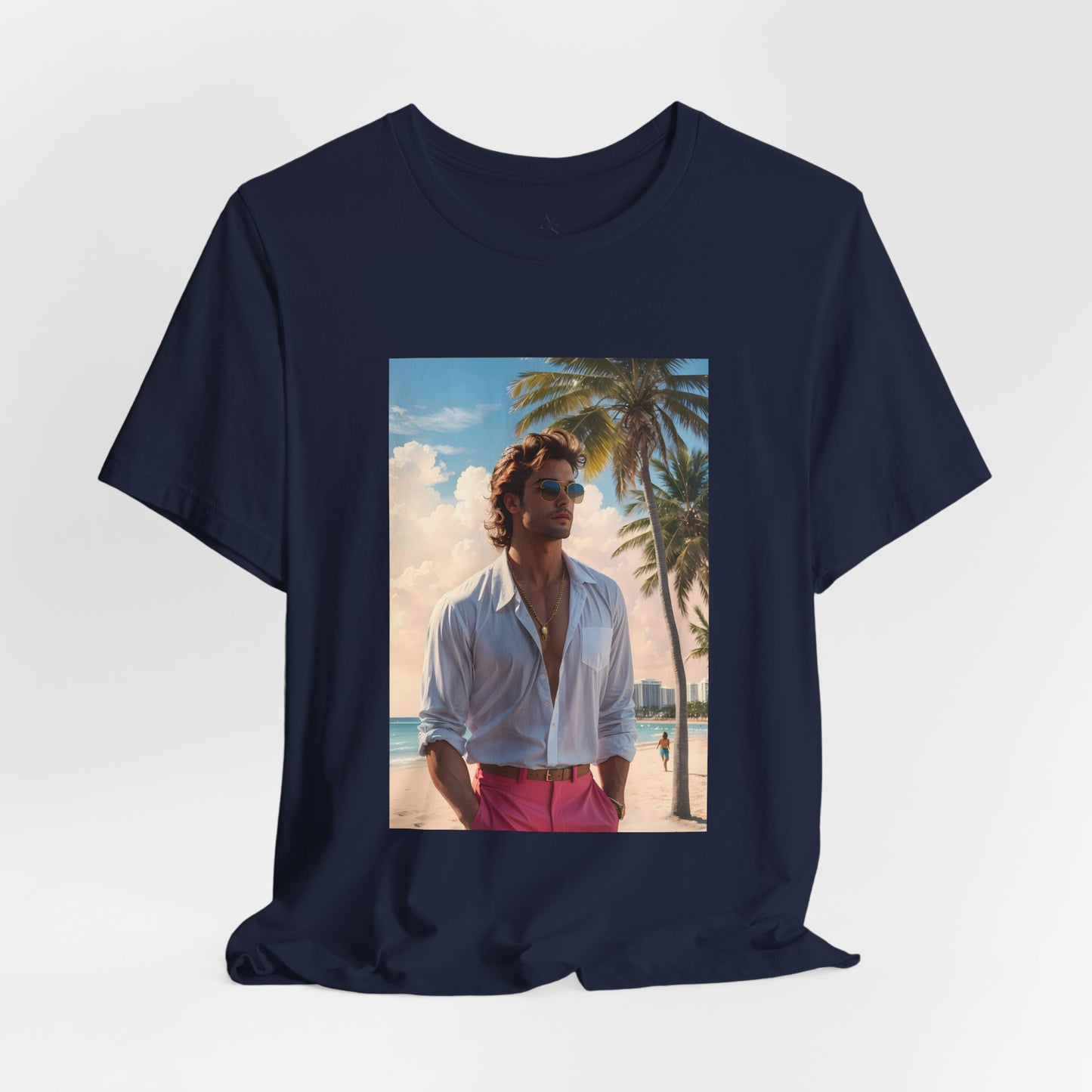 Man On The Beach Jersey Short Sleeve Tee