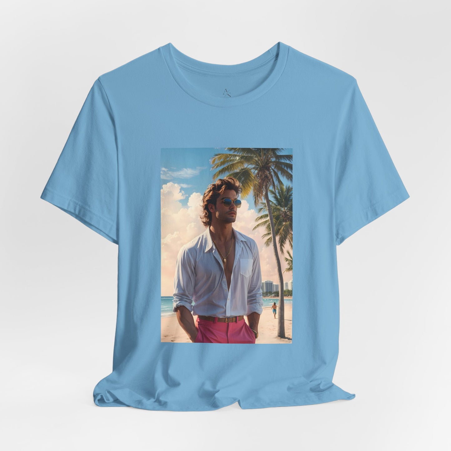 Man On The Beach Jersey Short Sleeve Tee