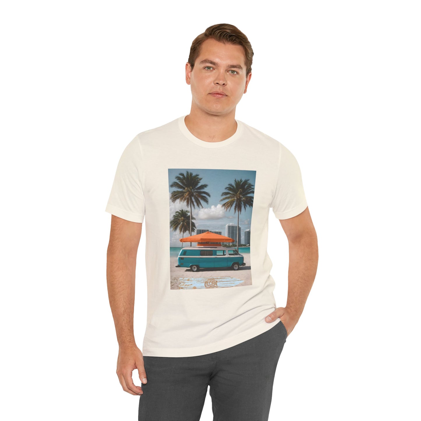 Vintage Van Miami Beach Jersey Short Sleeve Tee