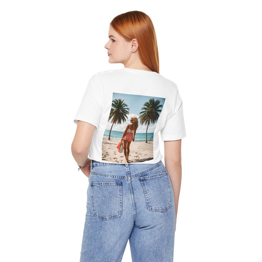 Breathtaking Beach View Jersey Short Sleeve Tee