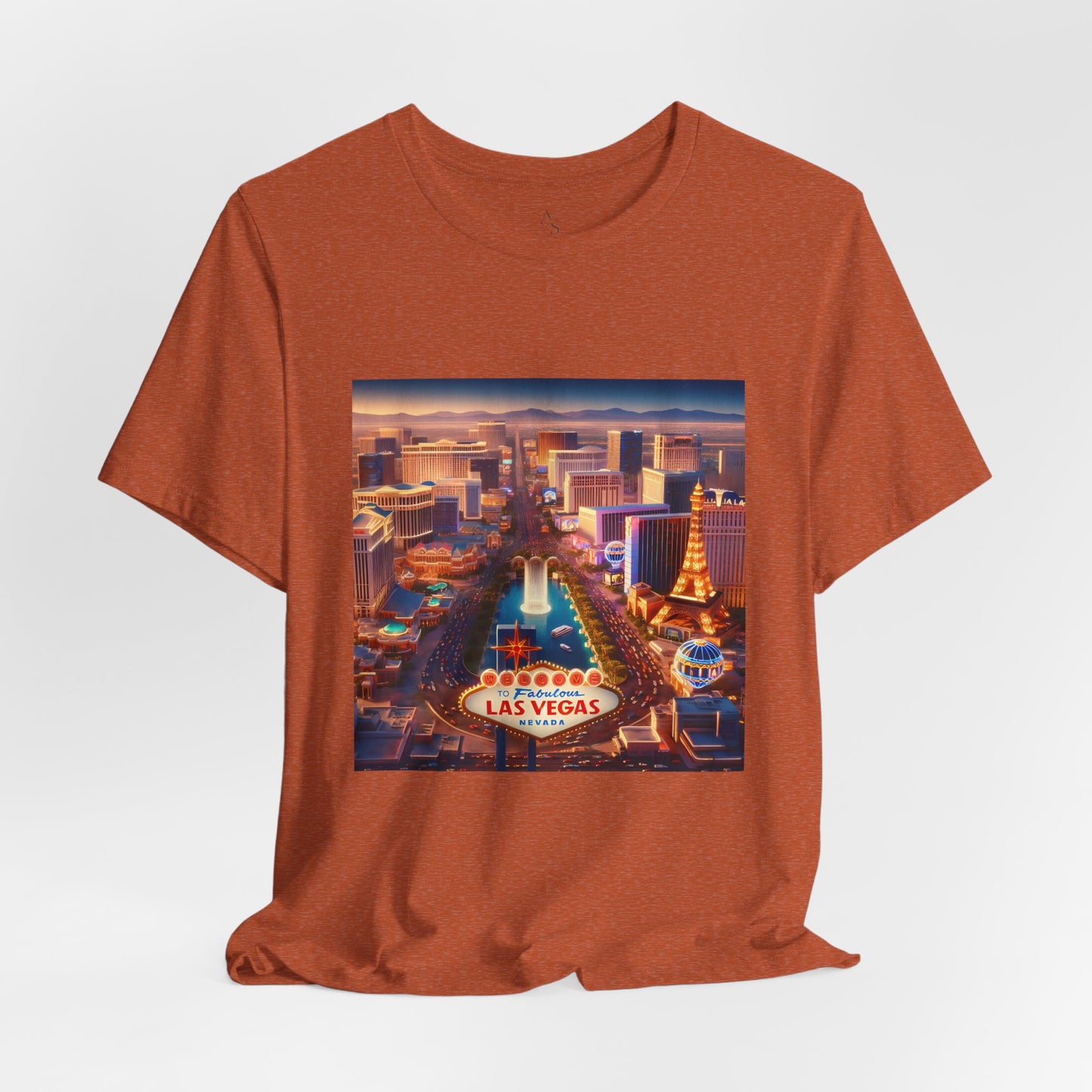 Las Vegas Sunset Disney Pixar Style Jersey Short Sleeve Tee