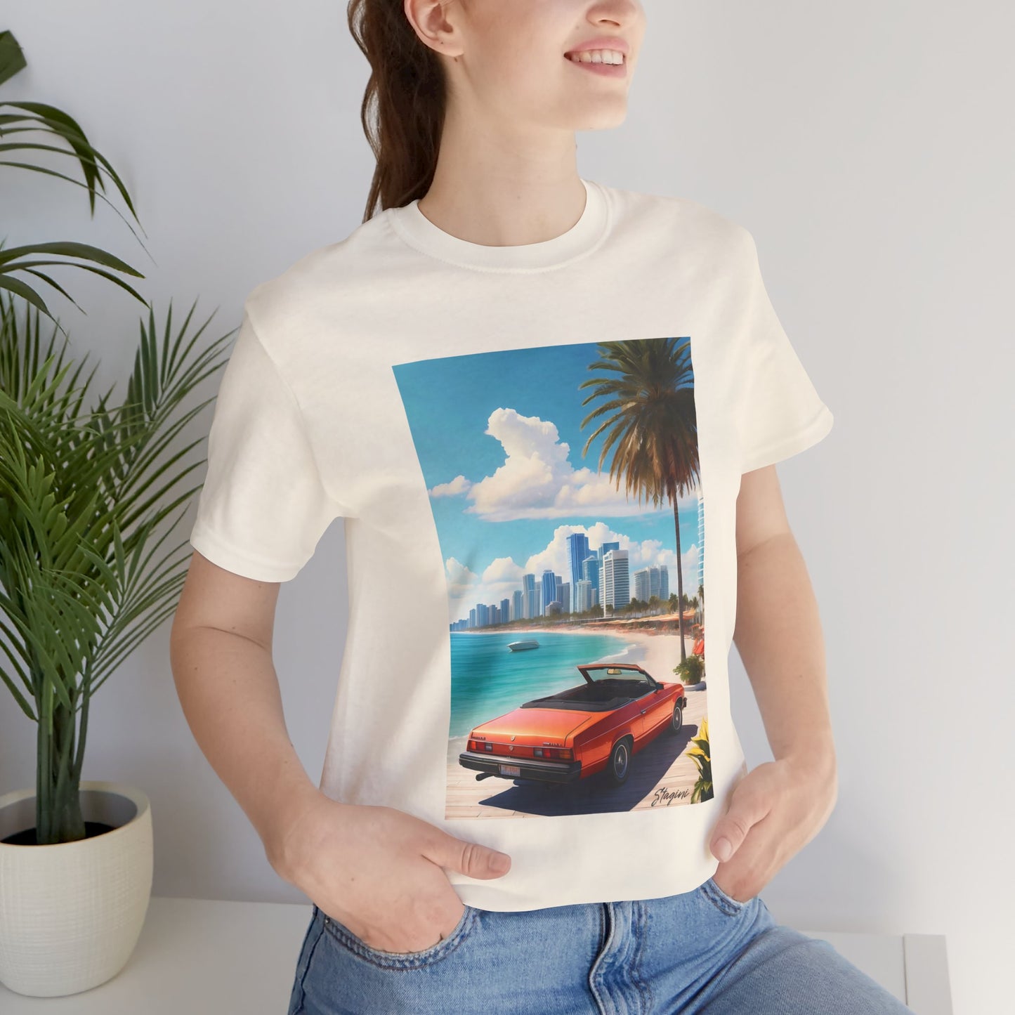 Car On The Beach Jersey Short Sleeve Tee