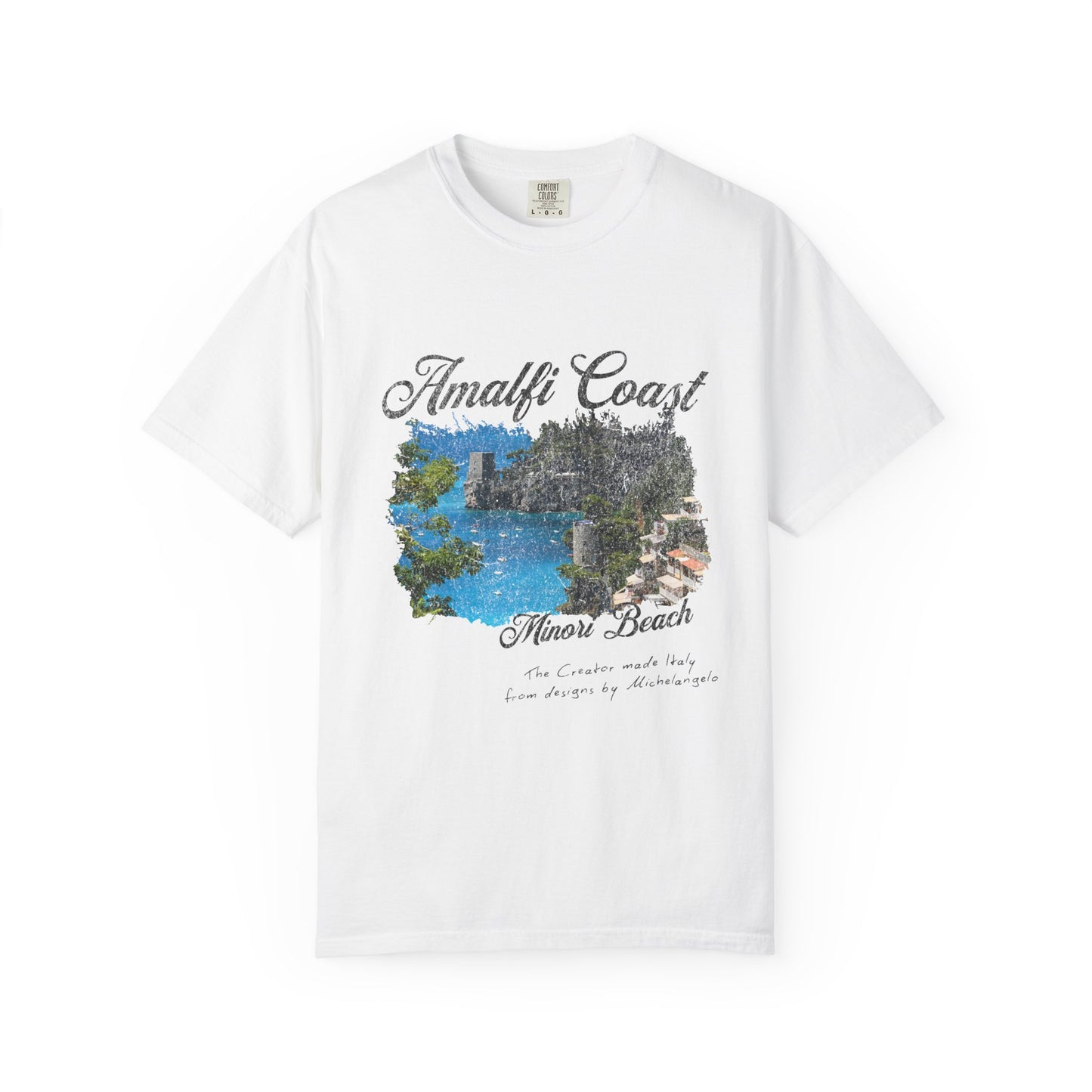 Amalfi Coast Minori Beach Graphic T-Shirt