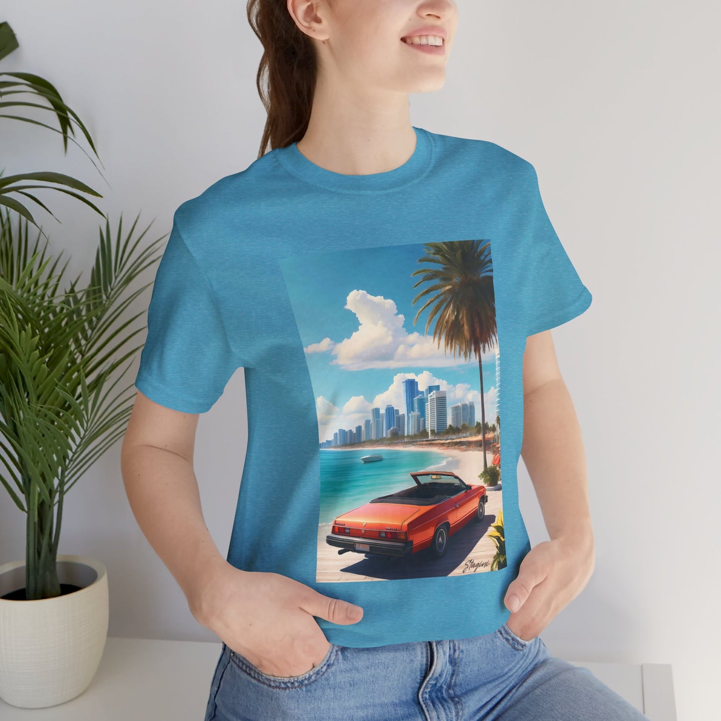 Car On The Beach Jersey Short Sleeve Tee