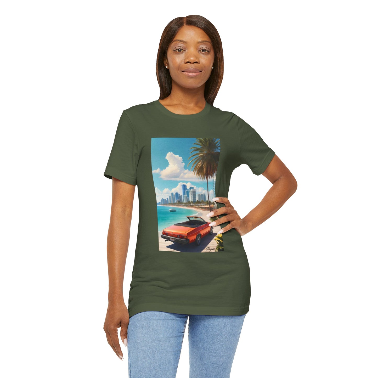 Car On The Beach Jersey Short Sleeve Tee