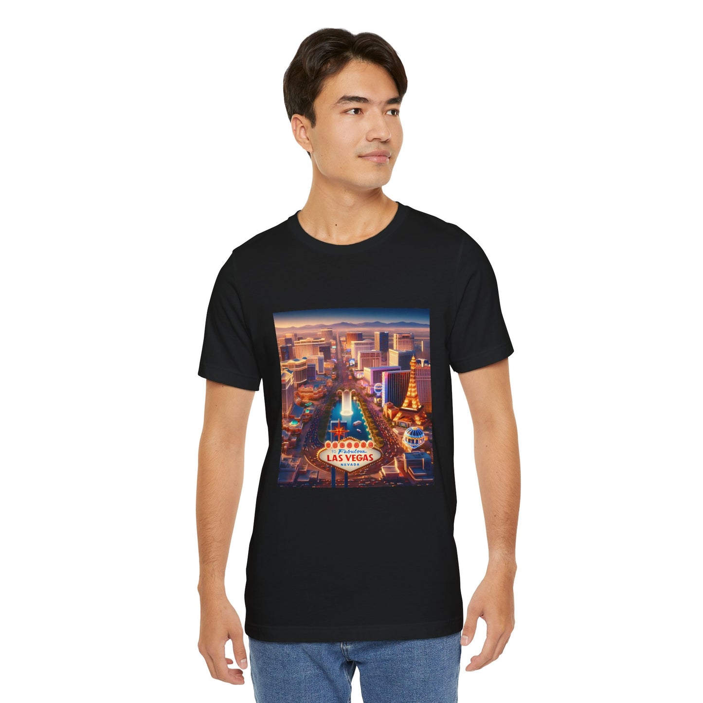 Las Vegas Sunset Disney Pixar Style Jersey Short Sleeve Tee