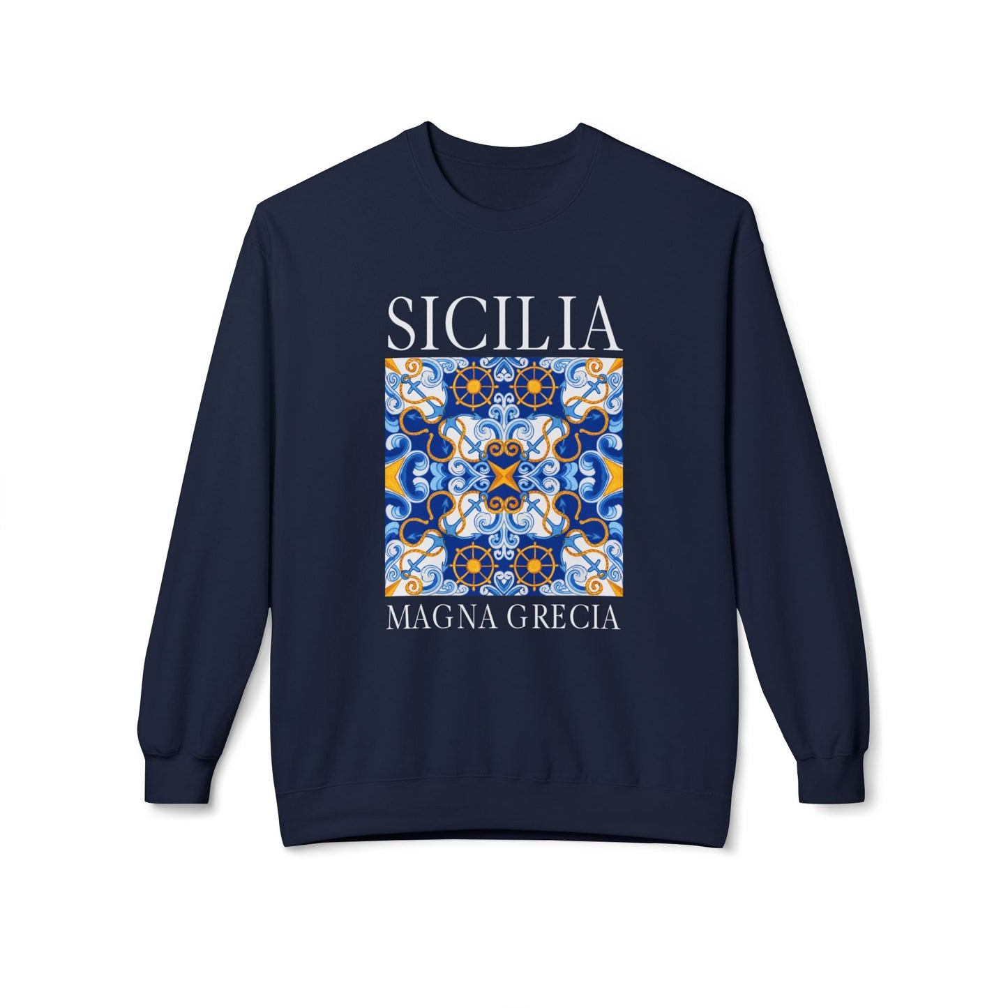 Sicily Italy Vintage Mosaic Graphic Sweatshirt