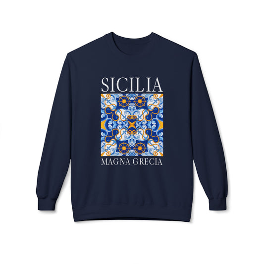 Sicily Italy Vintage Mosaic Graphic Sweatshirt