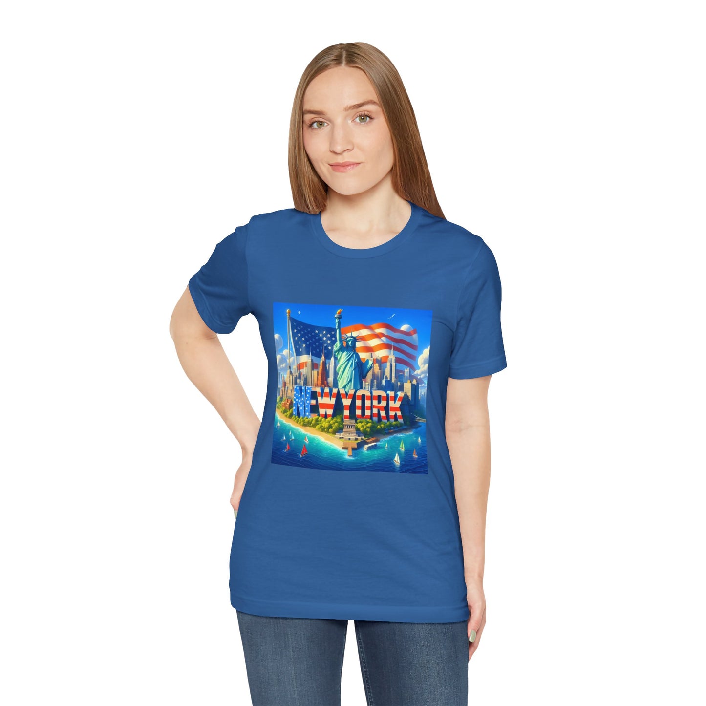 New York Disney Pixar Style Jersey Short Sleeve Tee