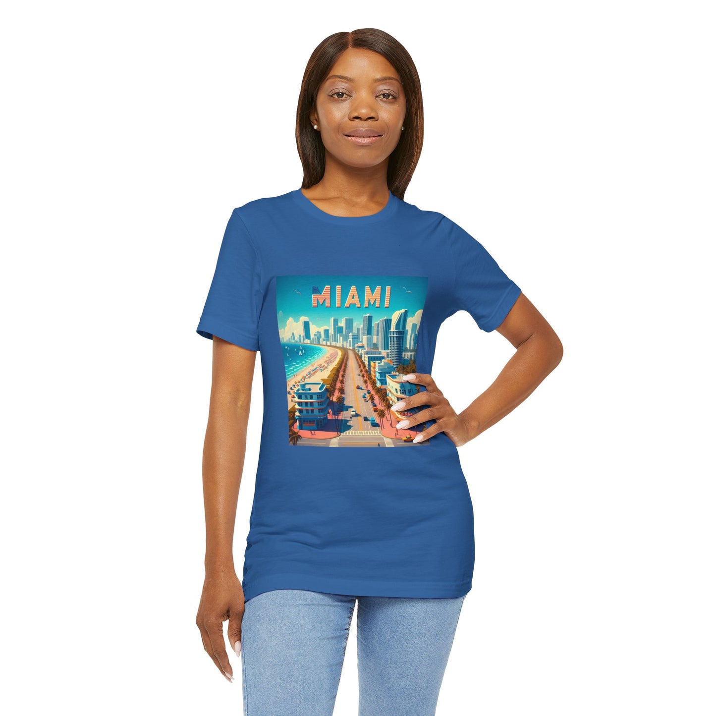 Miami Disney Pixar Style Jersey Short Sleeve Tee