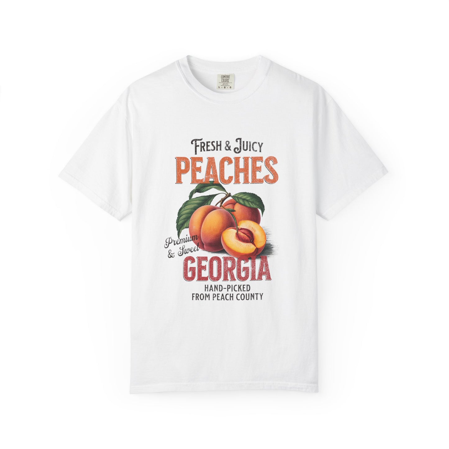 Fruit Peach Retro Graphic T-Shirt