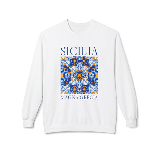 Sicily Italy Vintage Mosaic Graphic Sweatshirt