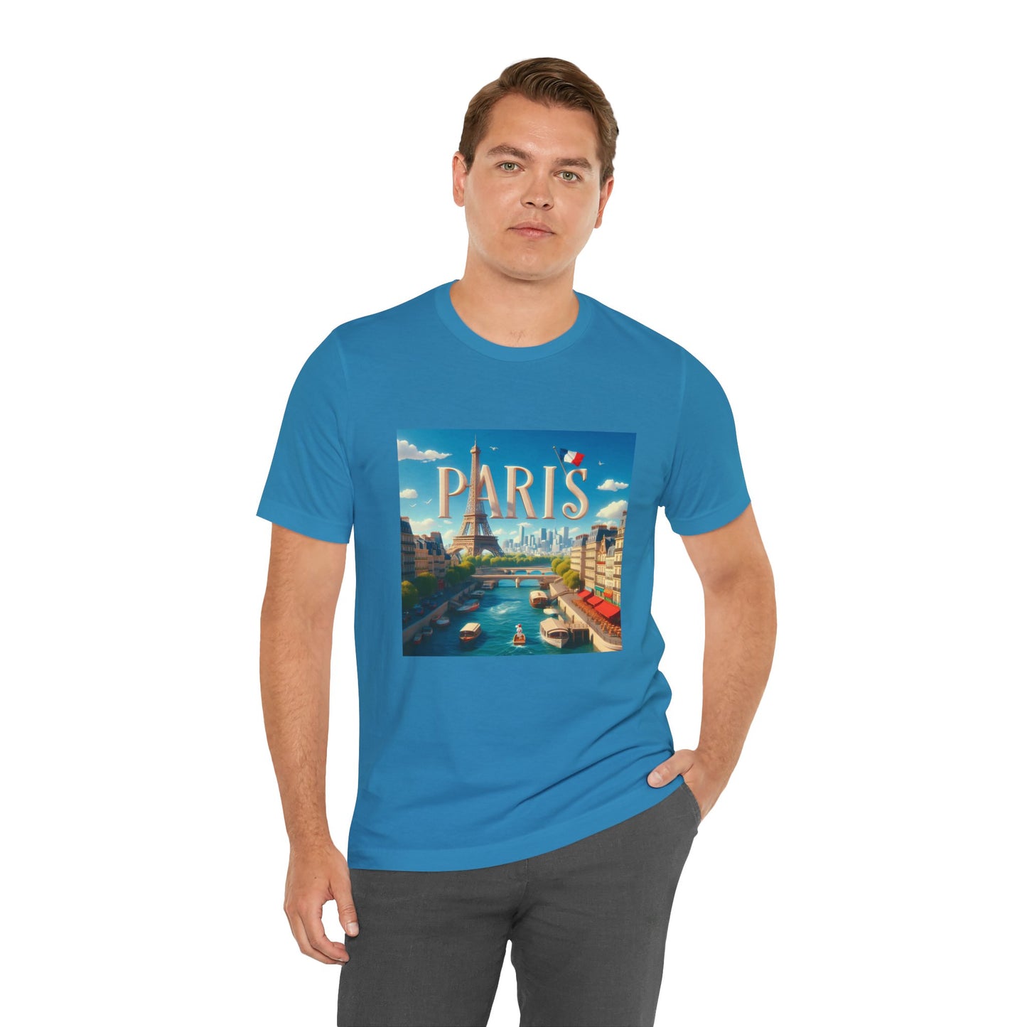 Paris Disney Pixar Style Jersey Short Sleeve Tee