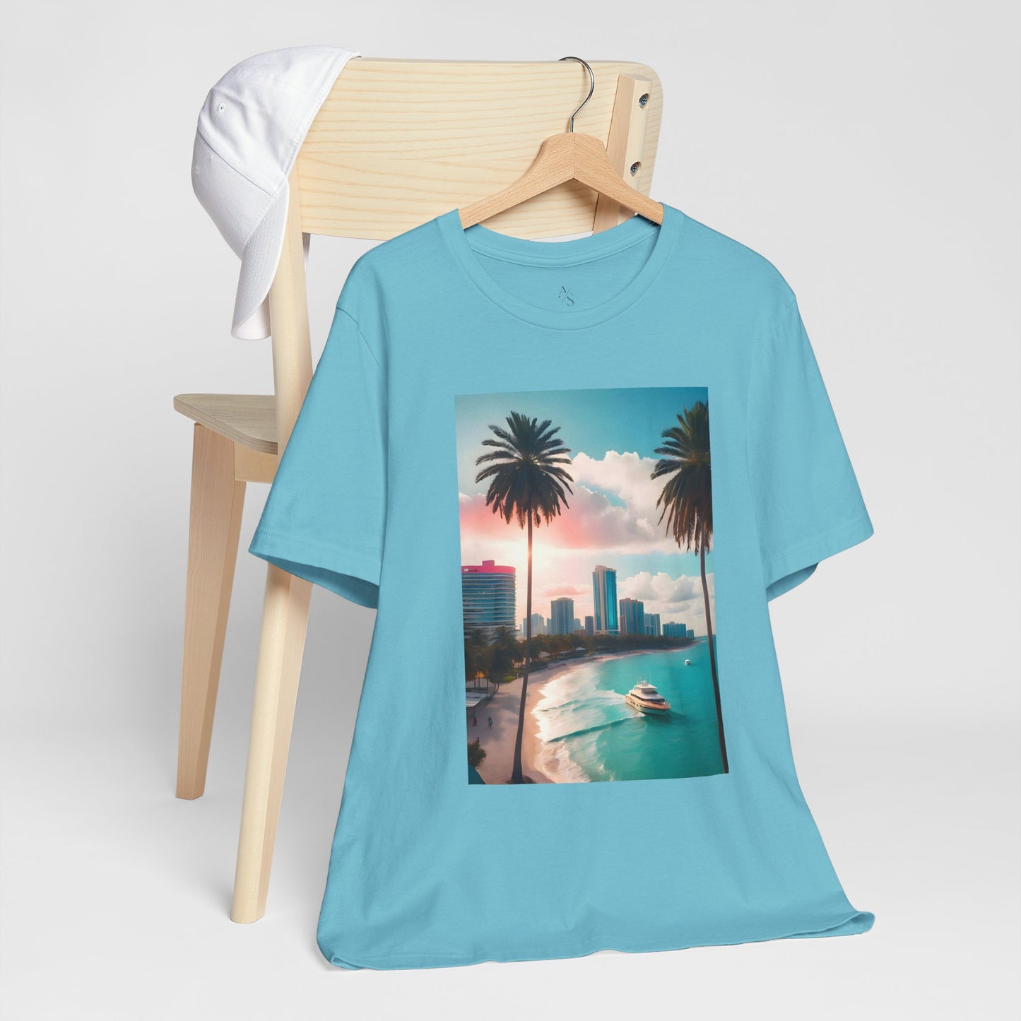 Miami Sunset Jersey Short Sleeve Tee