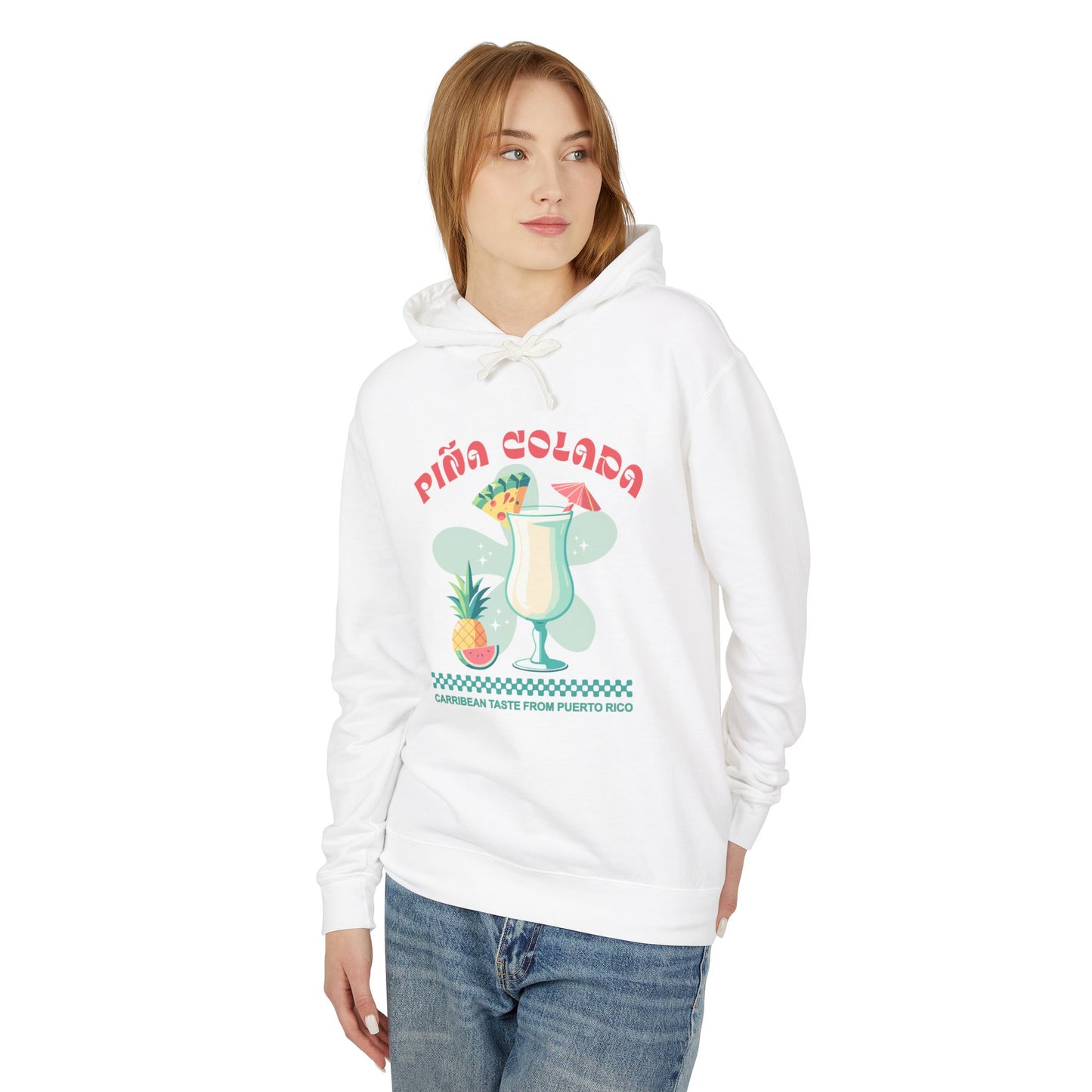 Pina Colada Caribbean Cocktail Puerto Rico Graphic Hoodie