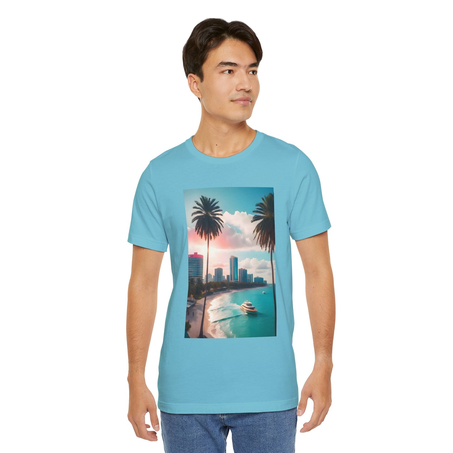 Miami Sunset Jersey Short Sleeve Tee