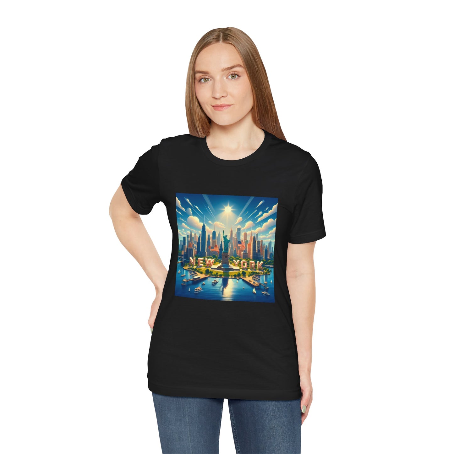 New York Disney Pixar Style Jersey Short Sleeve Tee