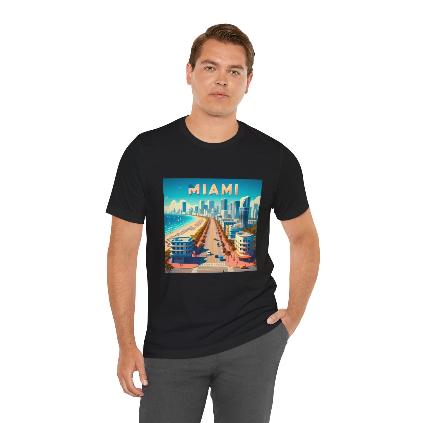 Miami Disney Pixar Style Jersey Short Sleeve Tee