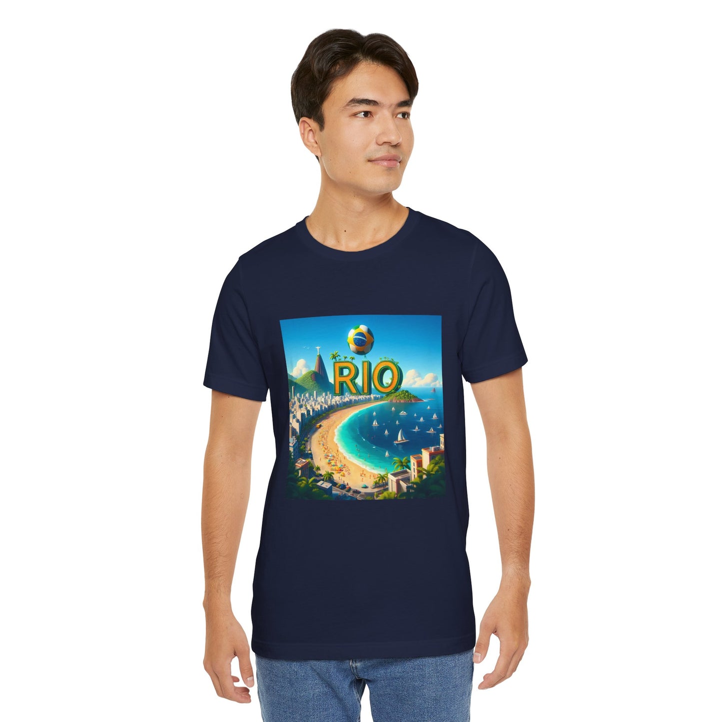 Copacabana Beach Disney Pixar Style Jersey Short Sleeve Tee