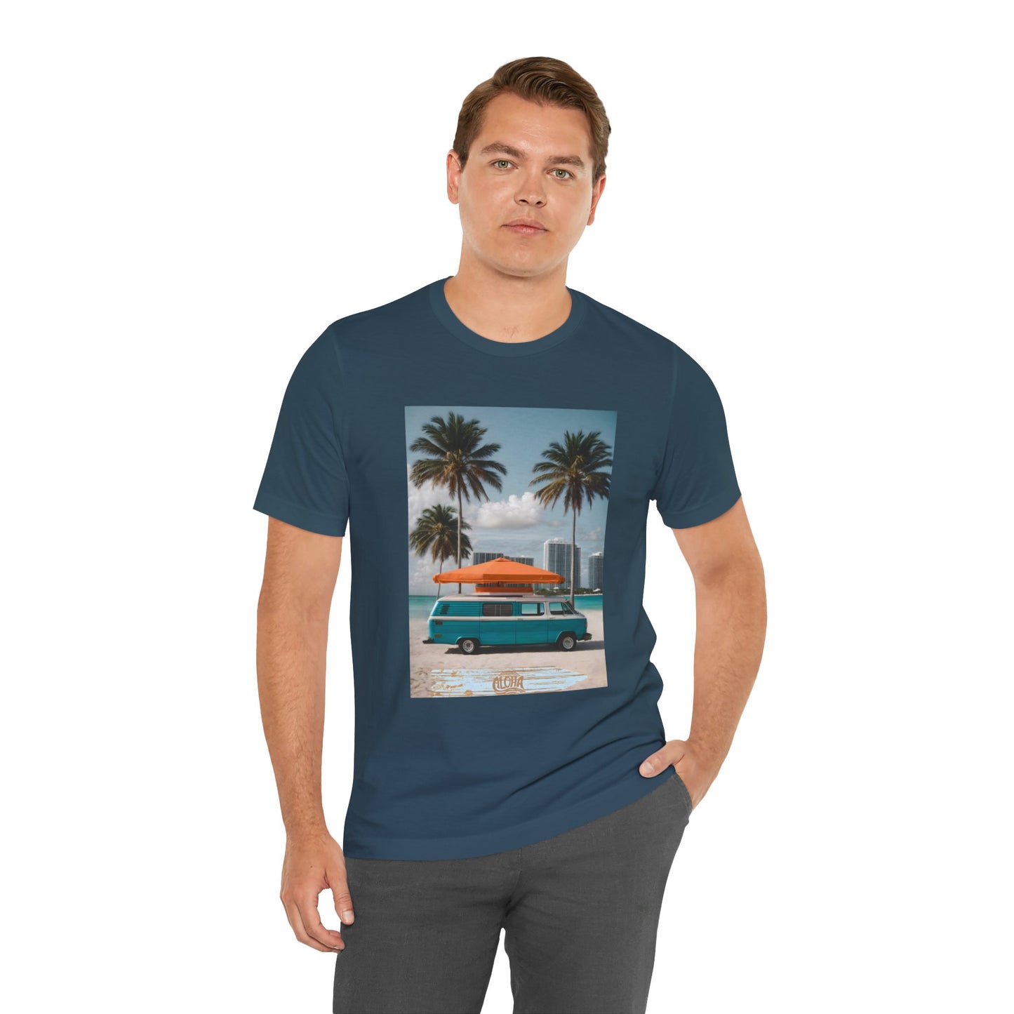 Vintage Van Miami Beach Jersey Short Sleeve Tee