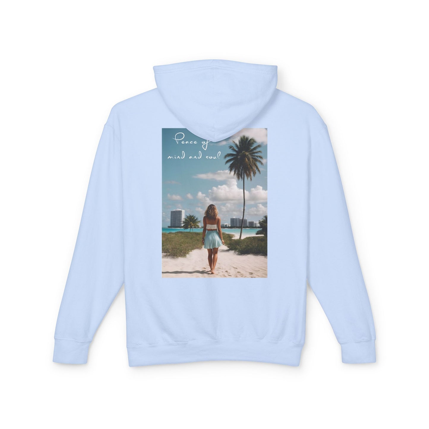 Peace Of Mind And Soul Lightweight Hooded Sweatshirt