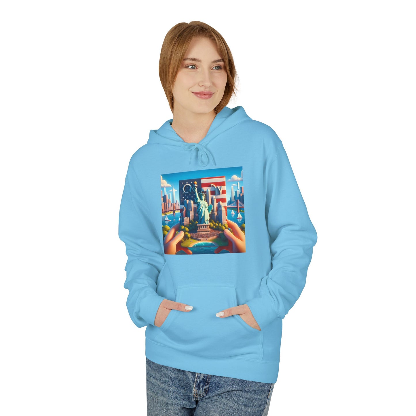 NY Disney Pixar Style Midweight Softstyle Fleece Hoodie