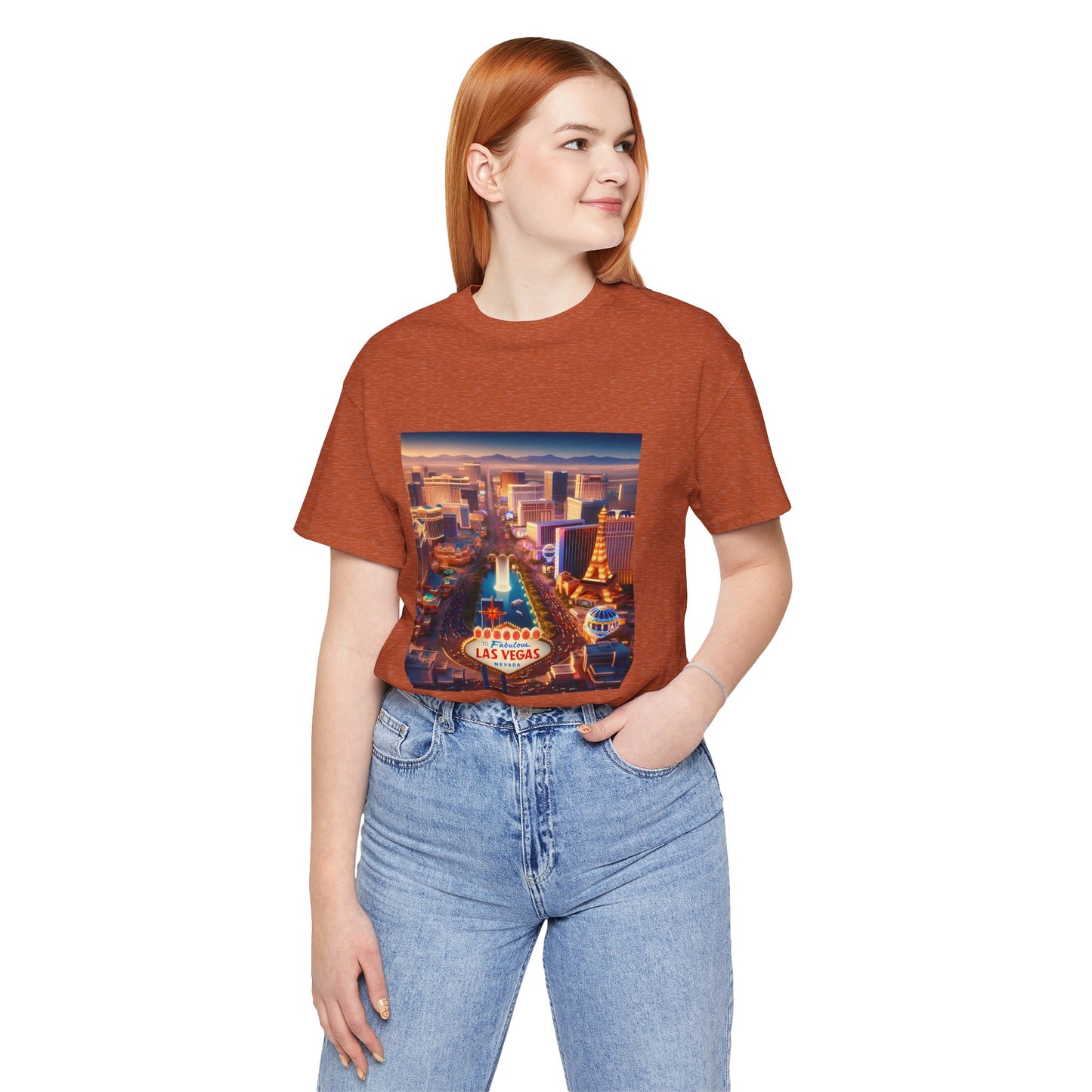 Las Vegas Sunset Disney Pixar Style Jersey Short Sleeve Tee