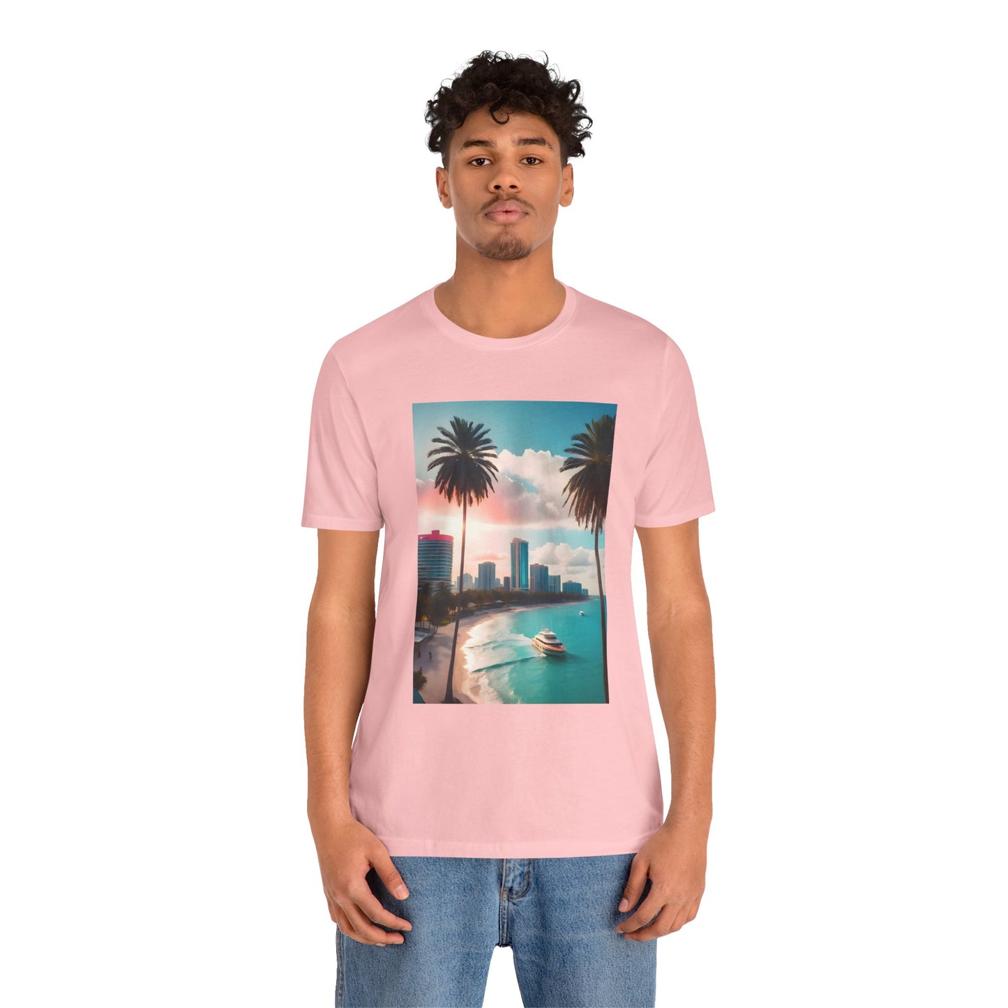 Miami Sunset Jersey Short Sleeve Tee