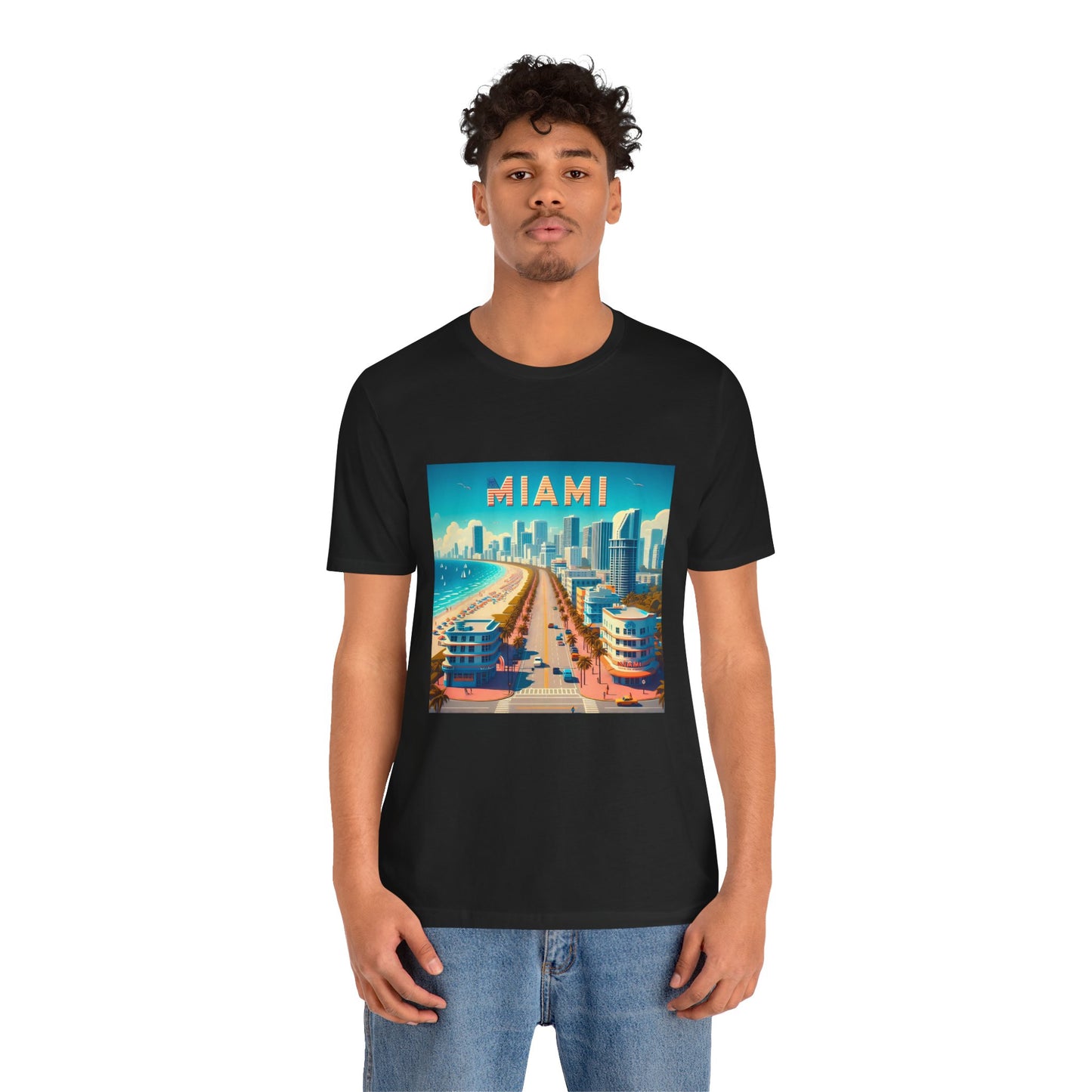 Miami Disney Pixar Style Jersey Short Sleeve Tee