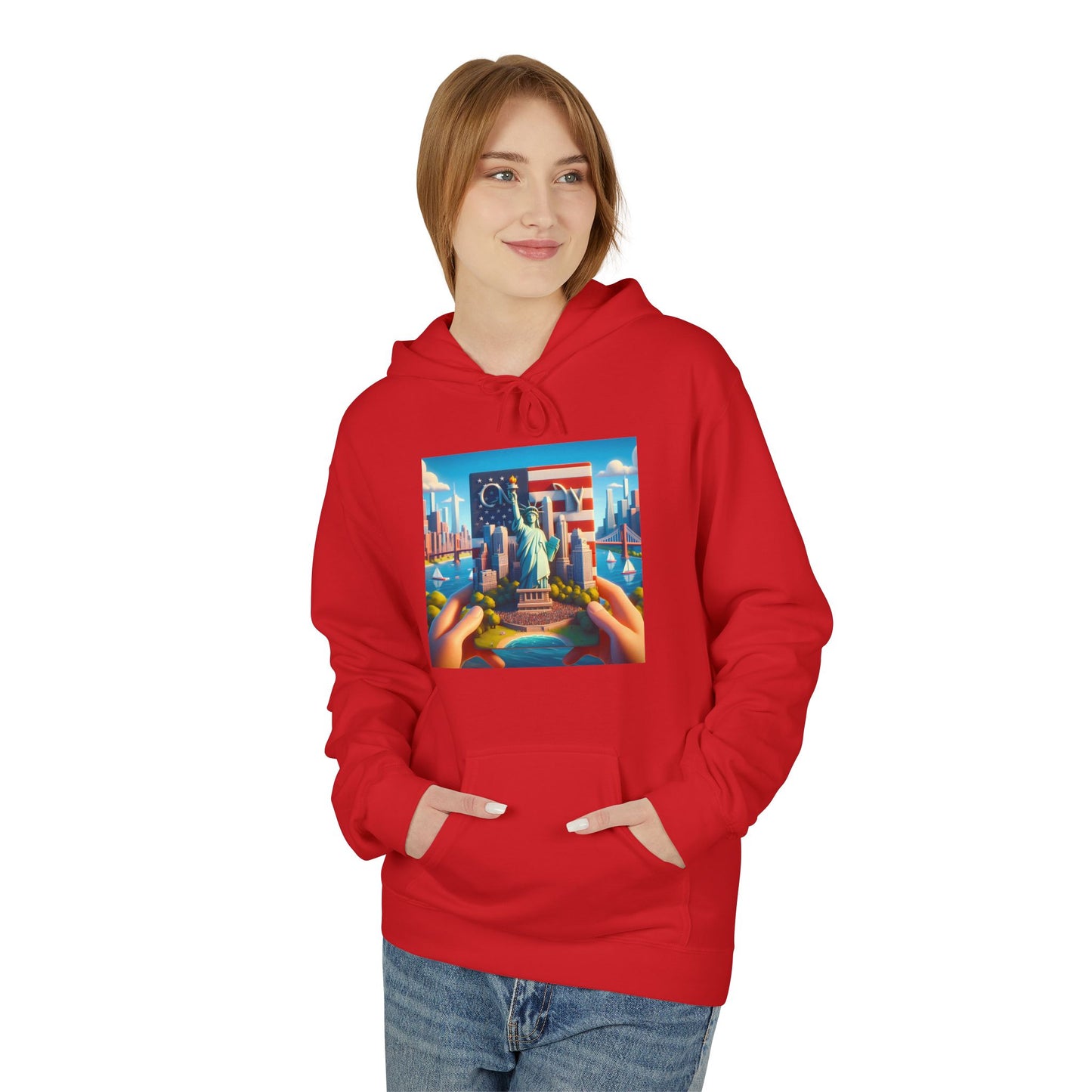 NY Disney Pixar Style Midweight Softstyle Fleece Hoodie