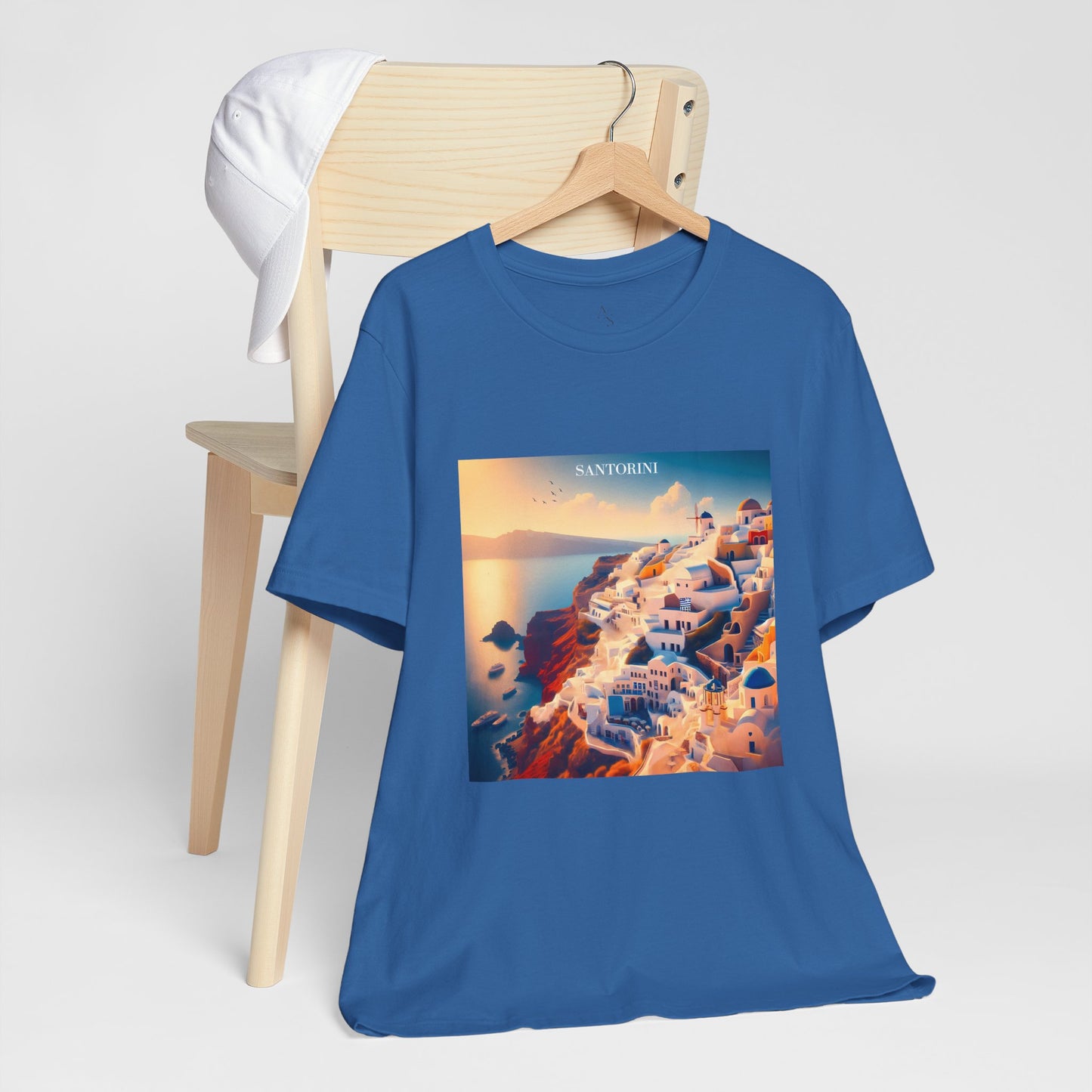 Santorini Sunset Disney Pixar Style Jersey Short Sleeve Tee