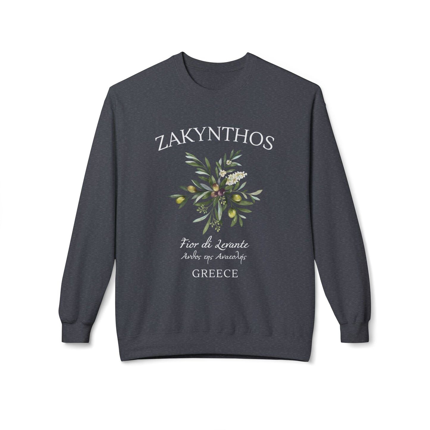 Zakynthos (Zante) Greece Olive Graphic Sweatshirt