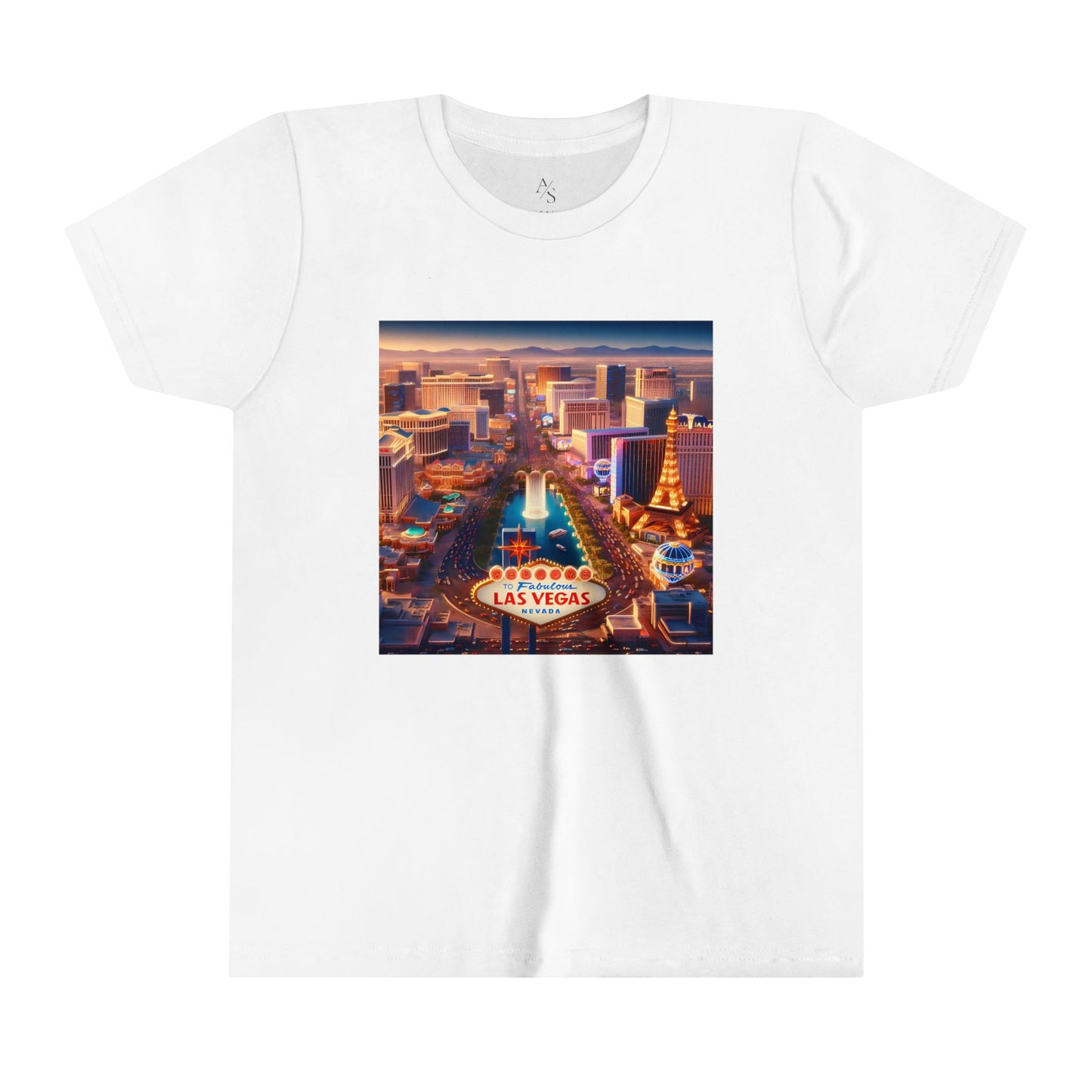 Las Vegas Sunset Disney Pixar Style Youth Short Sleeve Tee