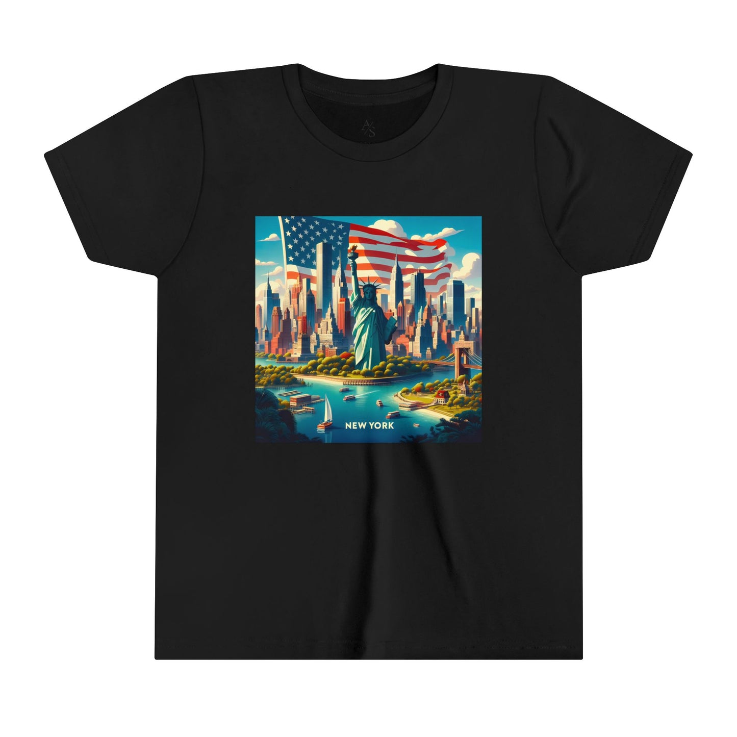 New York Disney Pixar Style Youth Short Sleeve Tee