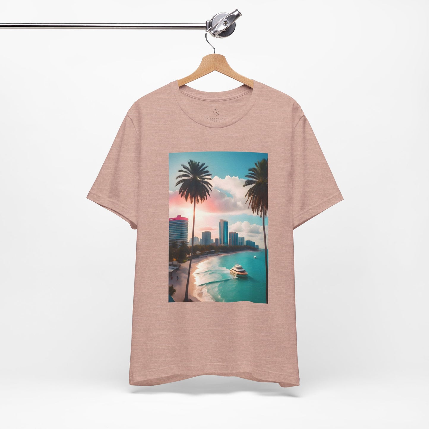 Miami Sunset Jersey Short Sleeve Tee