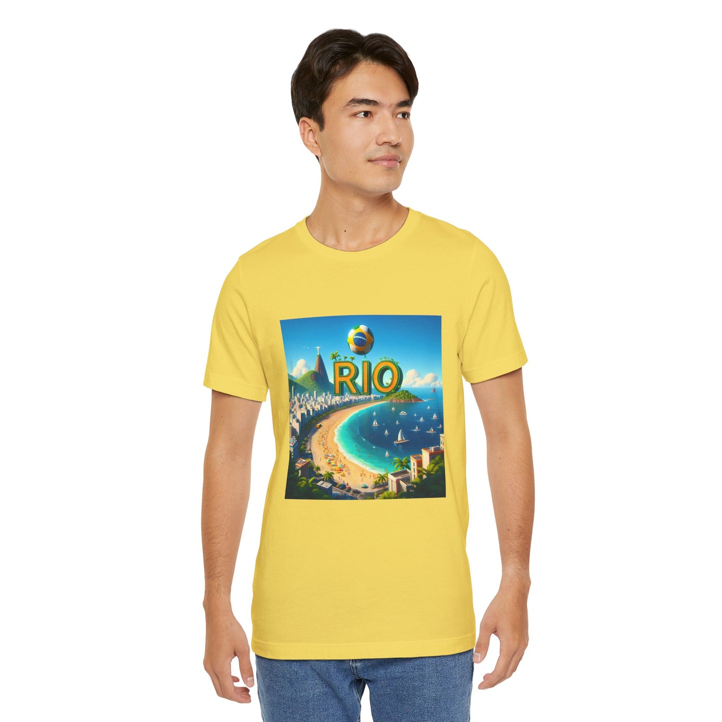 Copacabana Beach Disney Pixar Style Jersey Short Sleeve Tee