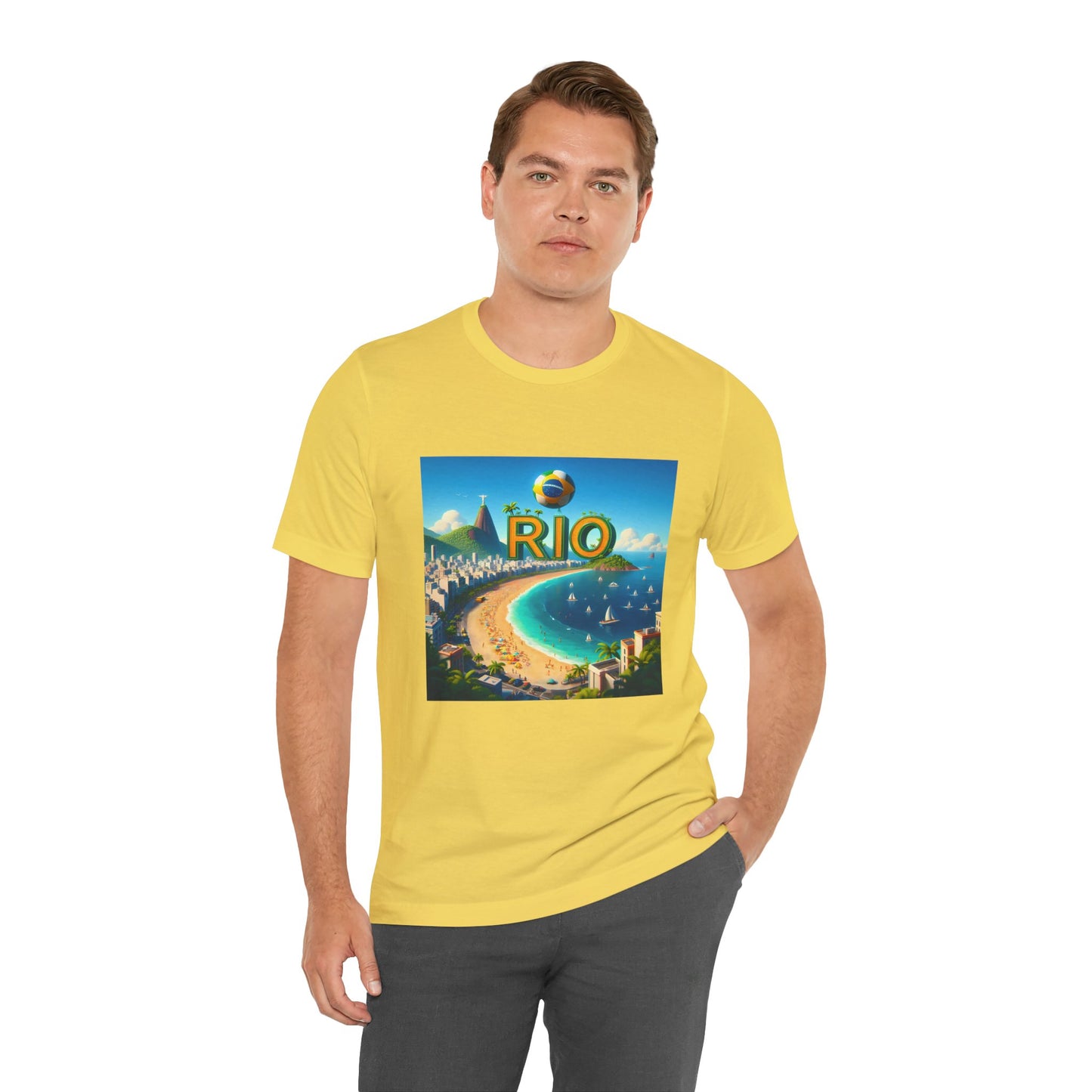 Copacabana Beach Disney Pixar Style Jersey Short Sleeve Tee