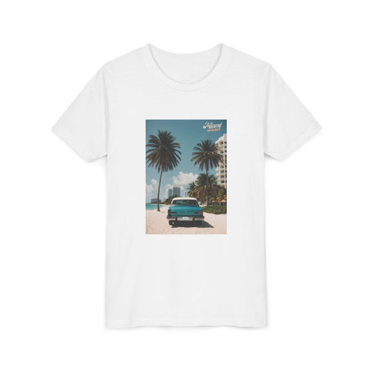 Vintage Car On The Beach Youth T-shirt